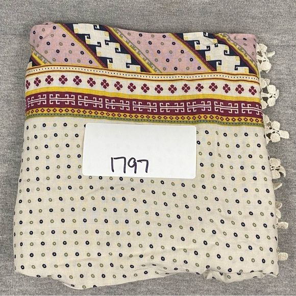 Gimmicks by BKE Womens Multicolored Aztec Dotted Print Long Sleeve Boho Blouse M - Picture 10 of 10